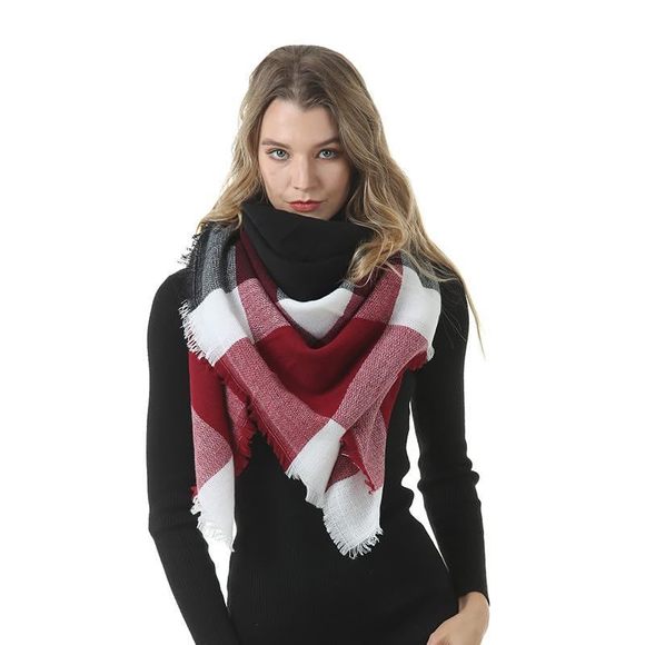 Women's Scarves Wraps Warm Blanket Scarf Shawl Winter Plaid Scarfs For Women🫵 - Picture 3 of 9